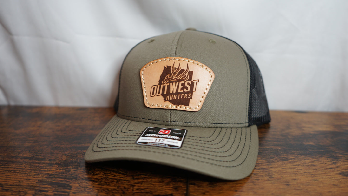 Outwest Hunters Leather Patch Hat - Loden/Black