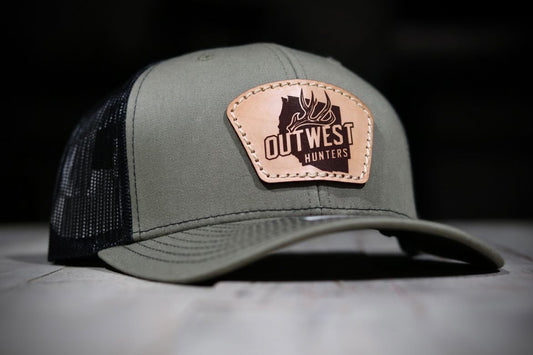 Outwest Hunters Leather Patch Hat - Loden/Black